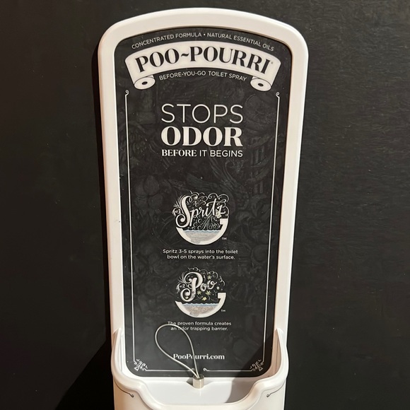 Poo-Pourri toilet spray bottle caddy w/cable tie-keep that spray handy–NIB - Picture 3 of 8